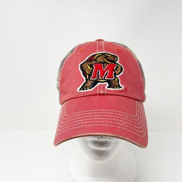 Top of the World Maryland Terrapins Adult Brim Hat Cap Red Camo Adjustable - Picture 3 of 11